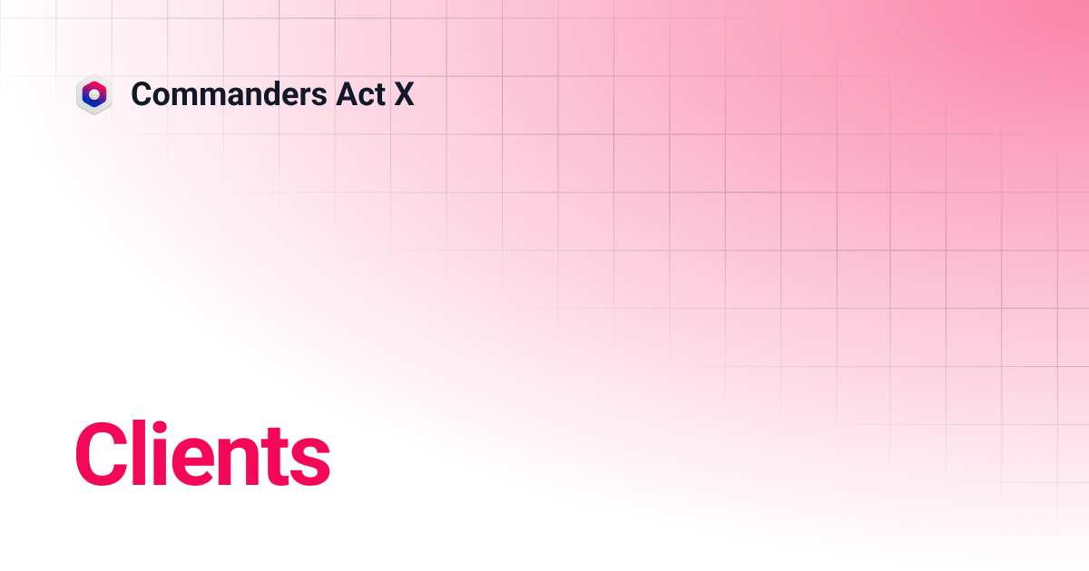Clients | Commanders Act X
