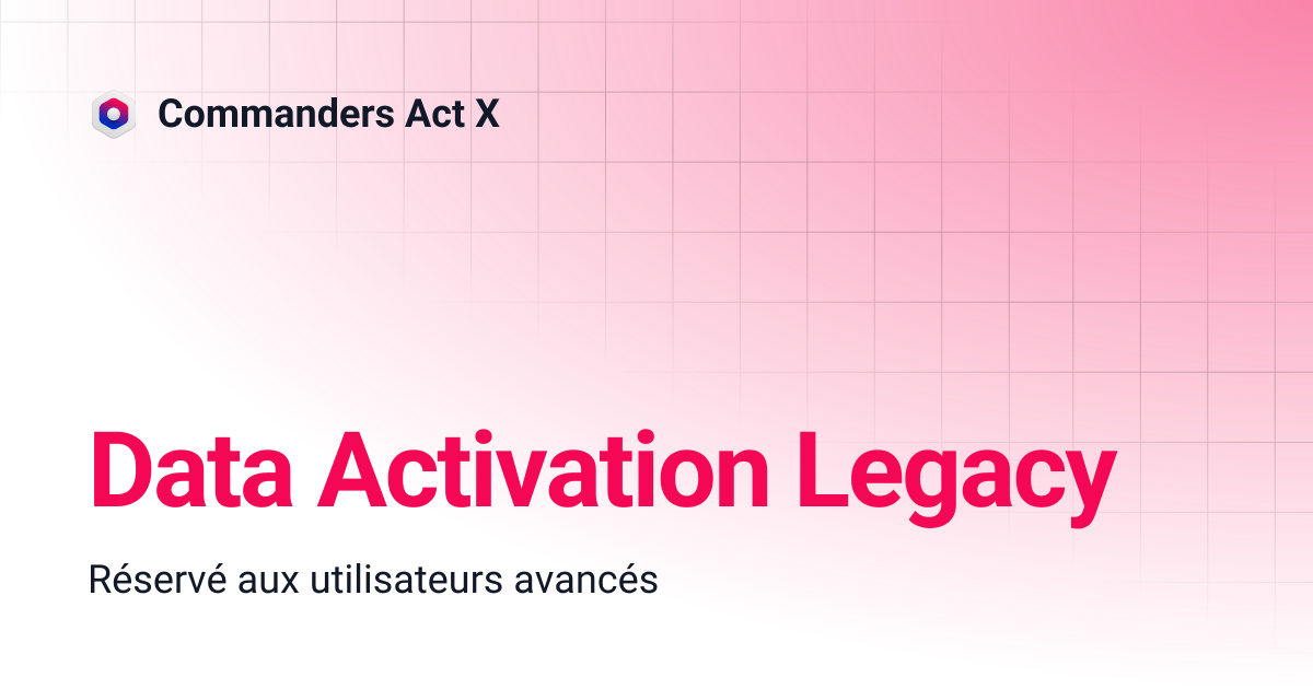 Data Activation Legacy | Commanders Act X