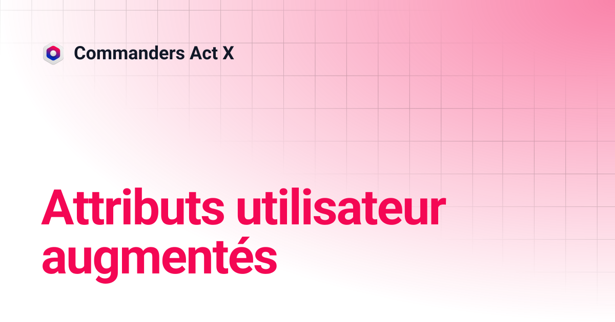 Augmented User Attributes | Commanders Act X