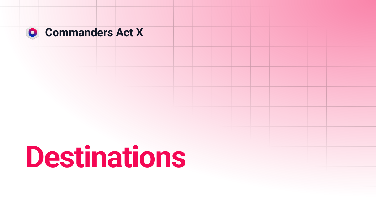 Destinations | Commanders Act X