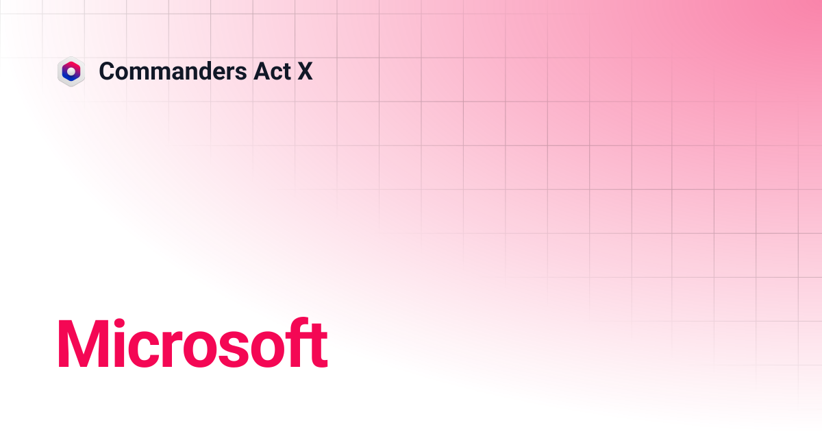 Microsoft | Commanders Act X