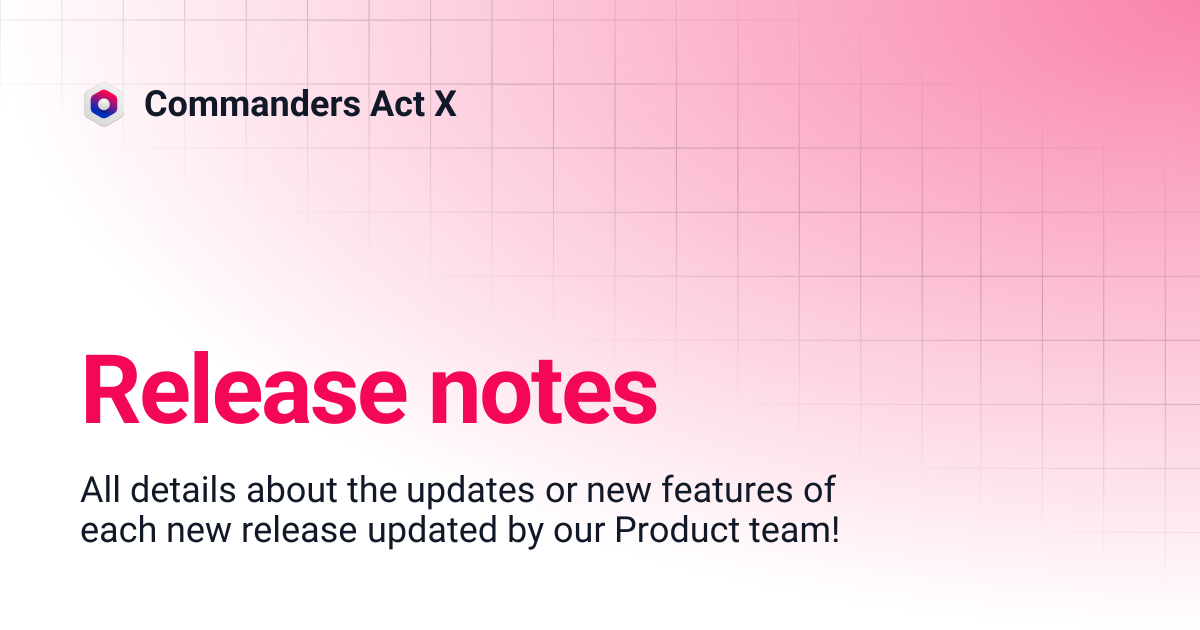 Release notes | Commanders Act X