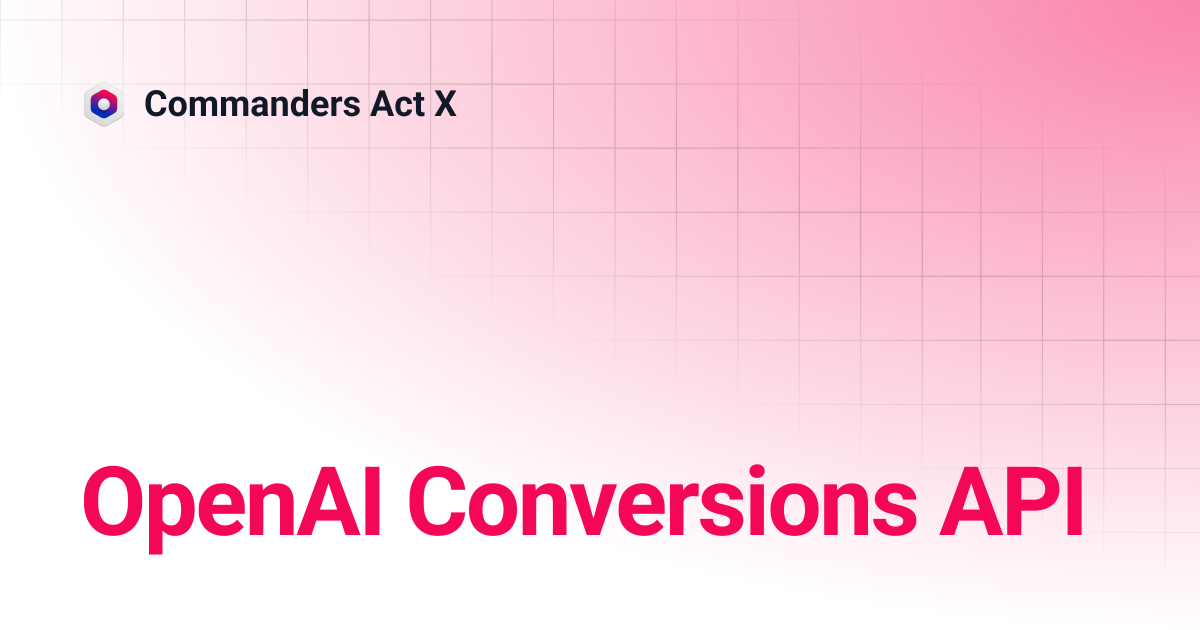 OpenAI Conversions API | Commanders Act X