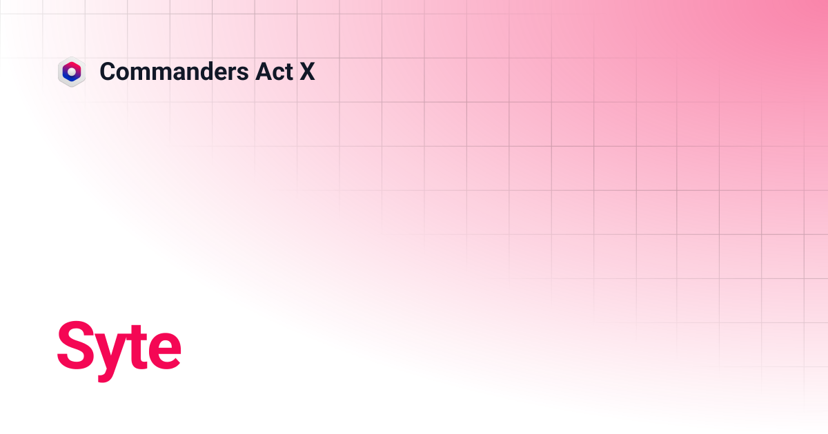 Syte | Commanders Act X