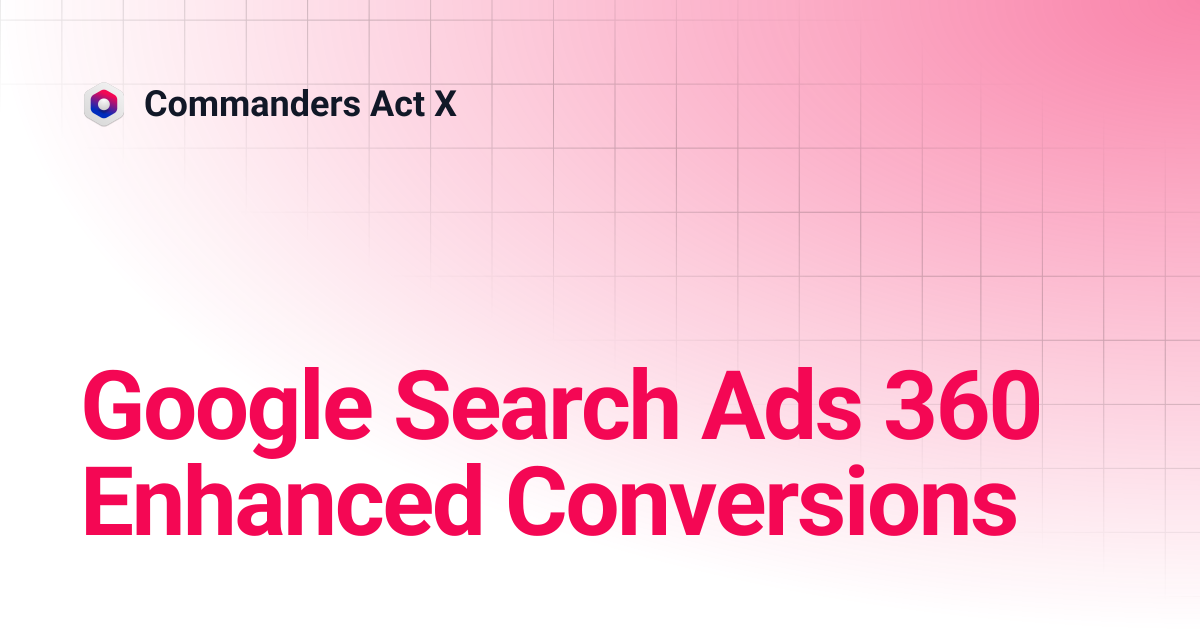 Google Search Ads 360 Enhanced Conversions | Commanders Act X