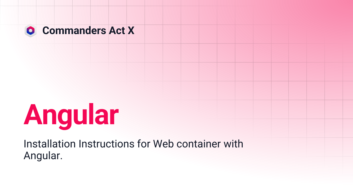Angular | Commanders Act X