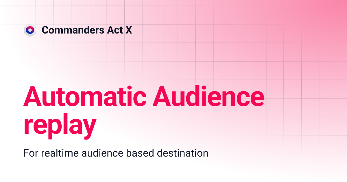 Automatic Audience replay | Commanders Act X