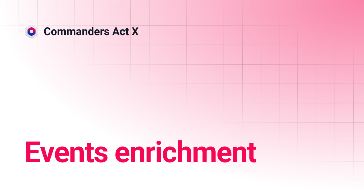 Events enrichment | Commanders Act X