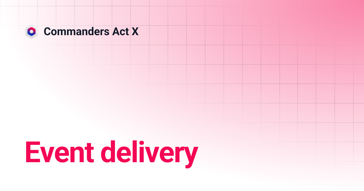 Event delivery | Commanders Act X