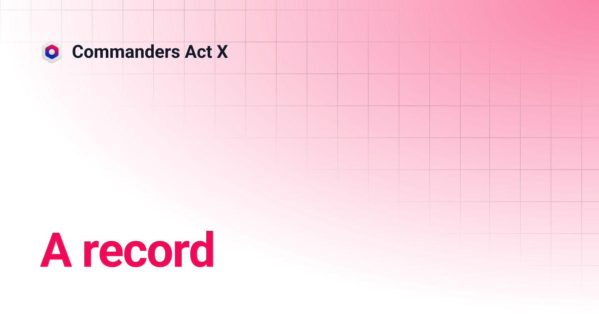 A record | Commanders Act X