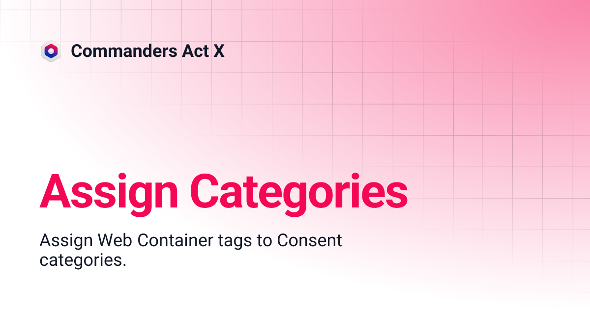 Assign Categories | Commanders Act X