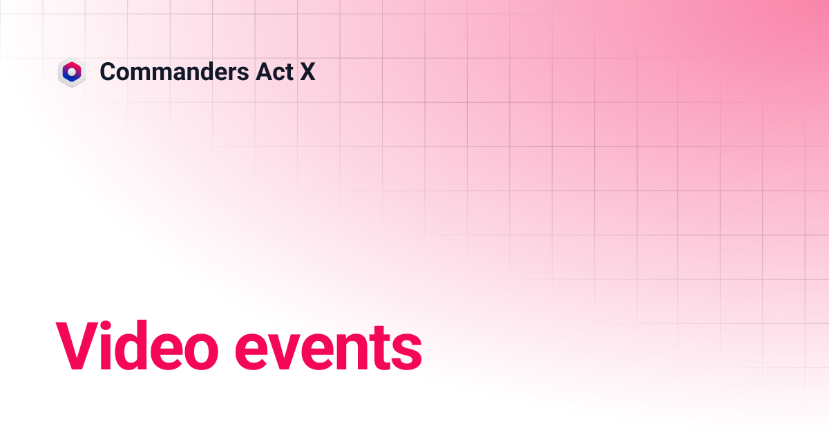 Video events | Commanders Act X